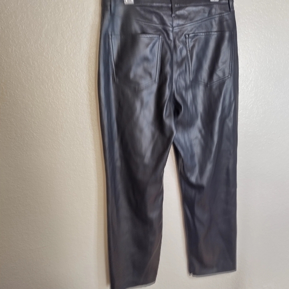 Express super high waisted faux leather modern straight pant sz 12 petite - Picture 9 of 12